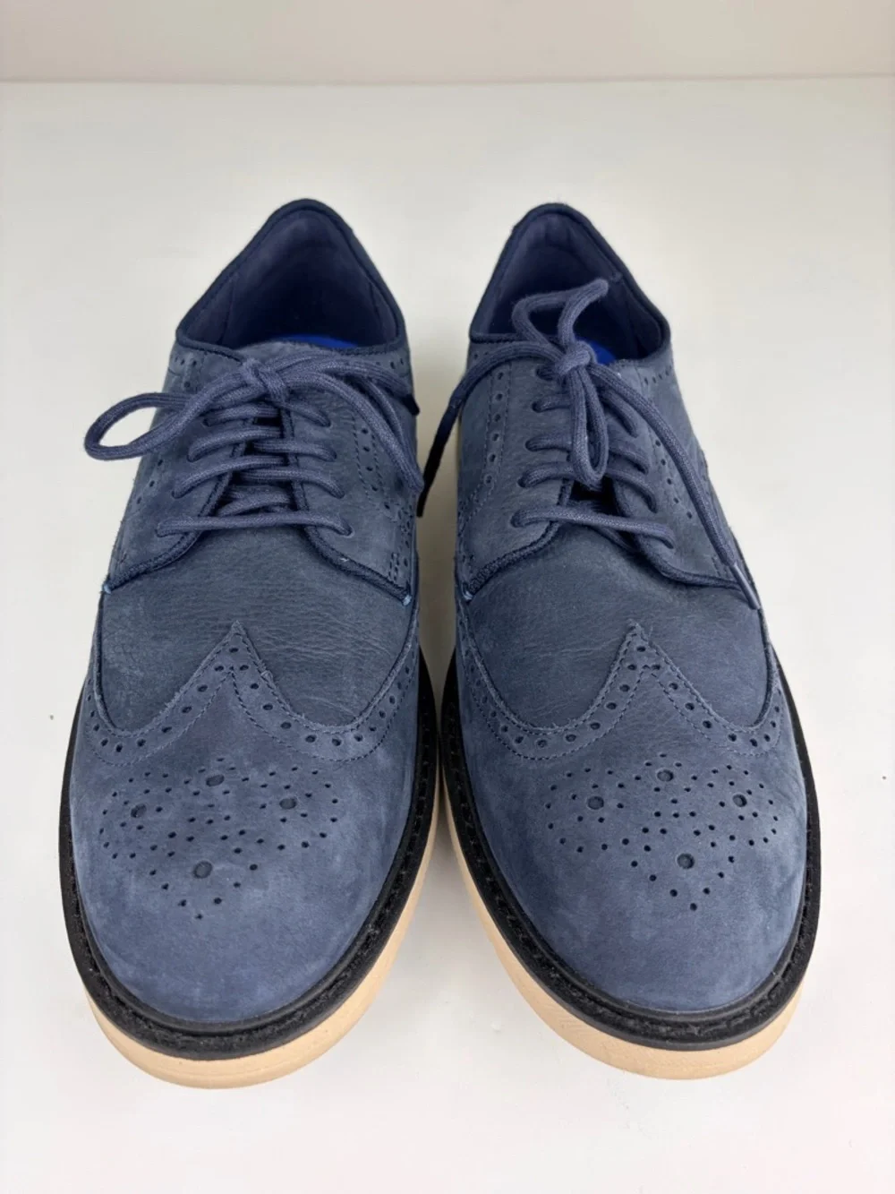 Cole Haan Go To Wingtip Oxford Navy Suede Grand 360 Comfort Mens‎ 10